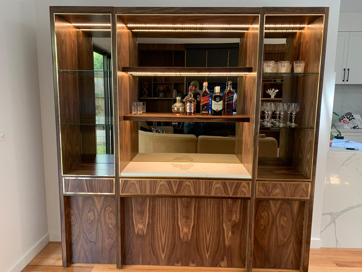 Custom Home Bar Cabinet- Display Unit