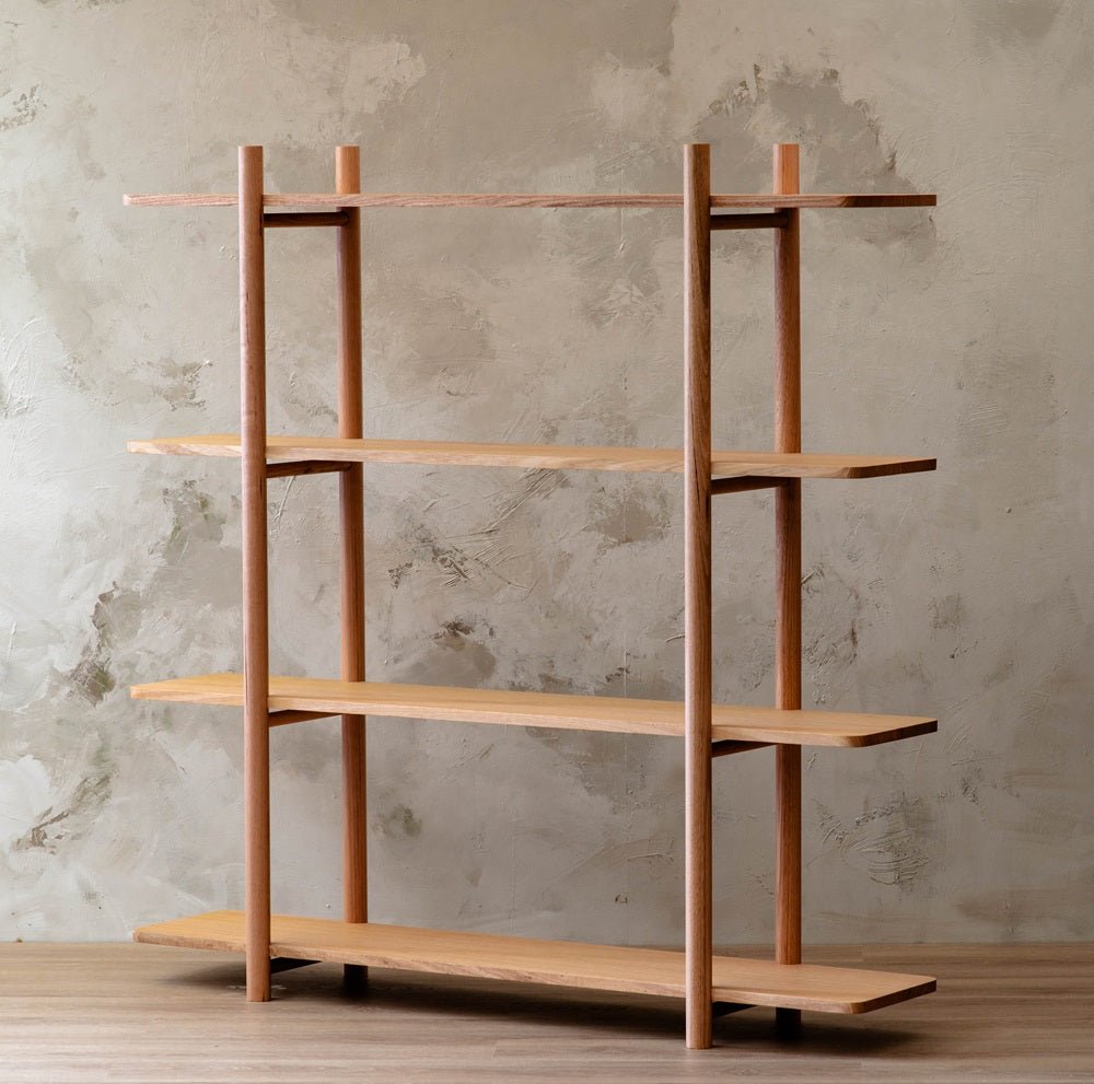 Ahura Solid Oak Bookshelf Natural Finish