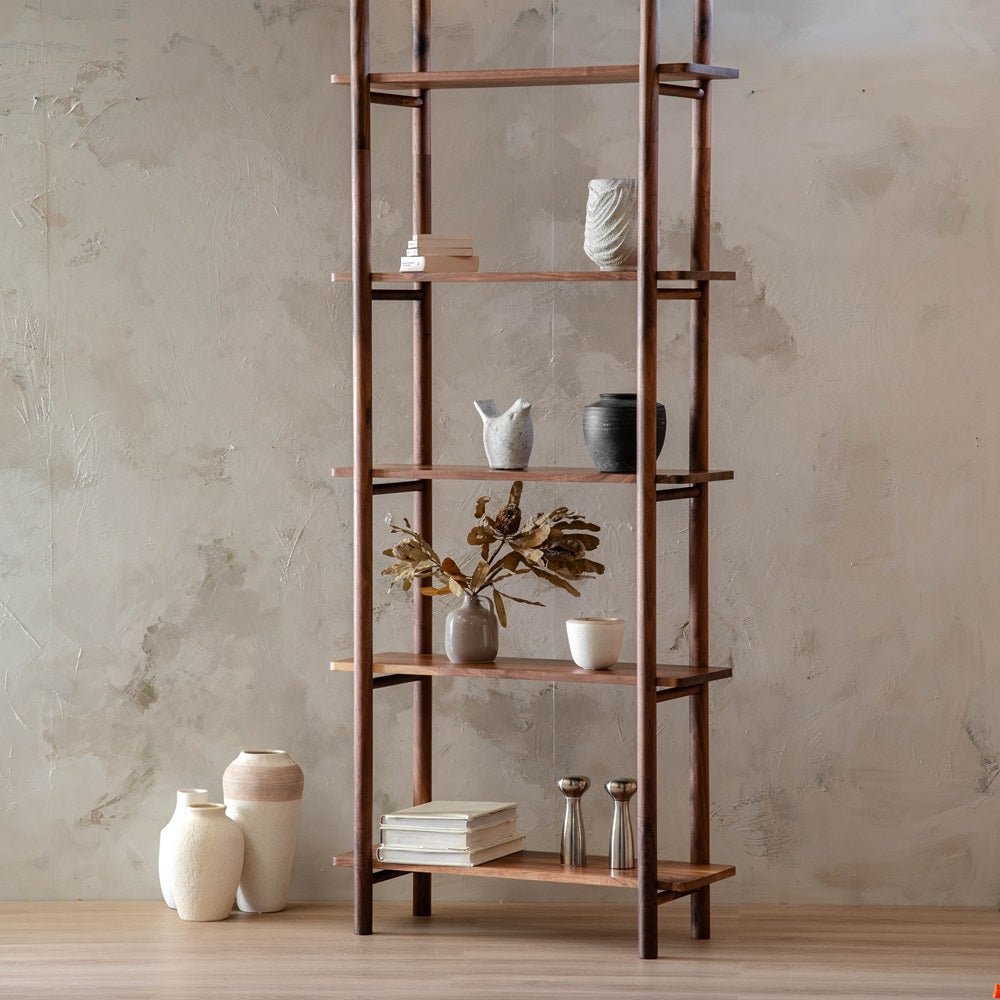 Walnut Bookshelf 5 tier