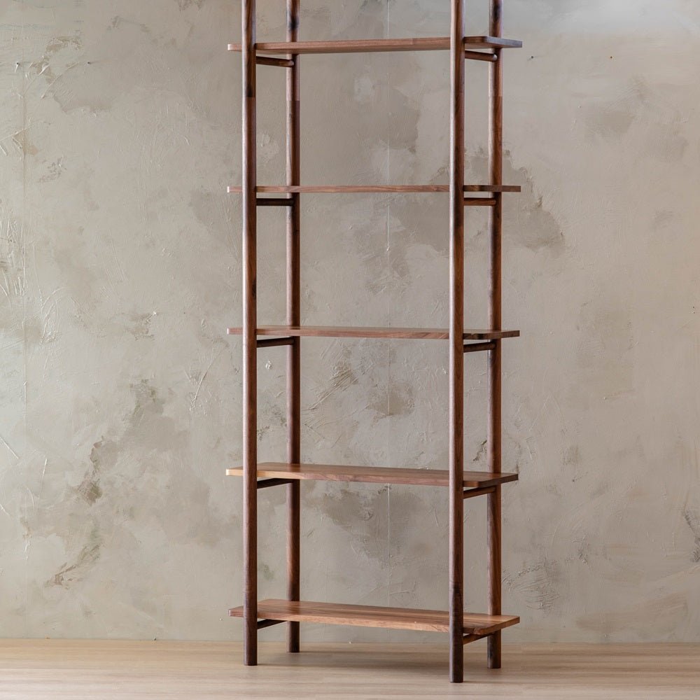 Walnut finish bookshelf