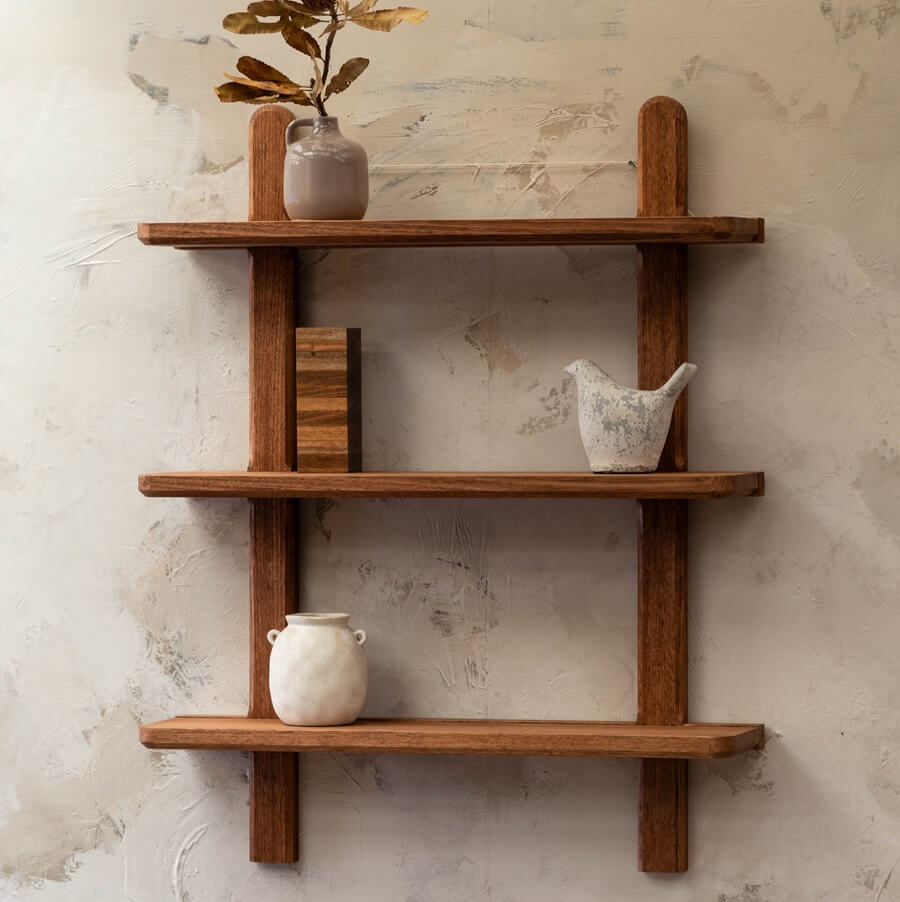 Wall shelves- Conto solid walnut