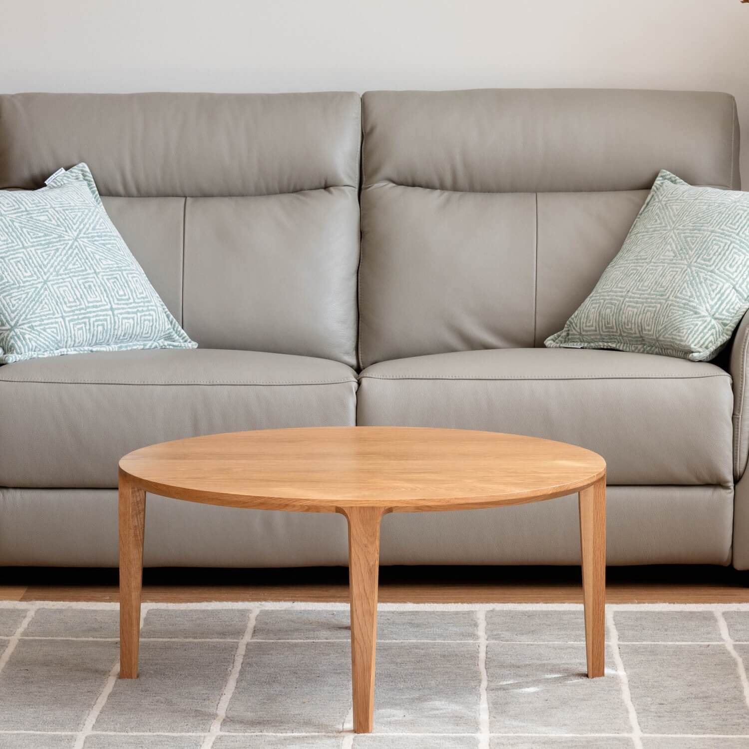 Round American Oak Coffee table