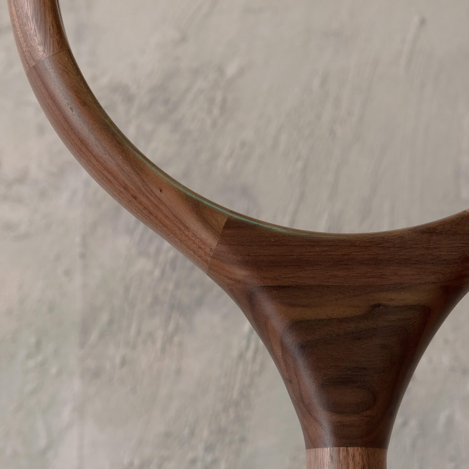 The Ring Floor Lamp Handmade in American Black Walnut