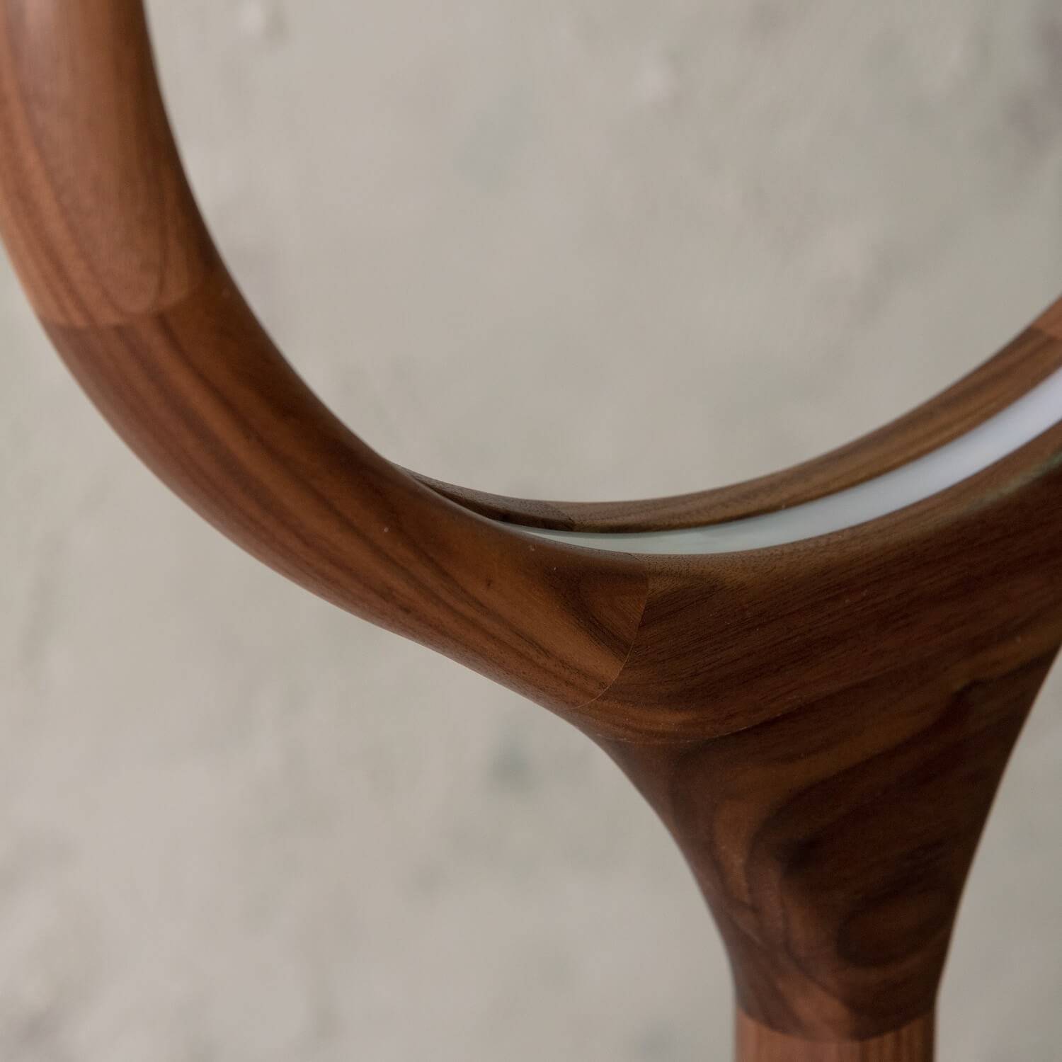 The Ring Floor Lamp Handmade in American Black Walnut