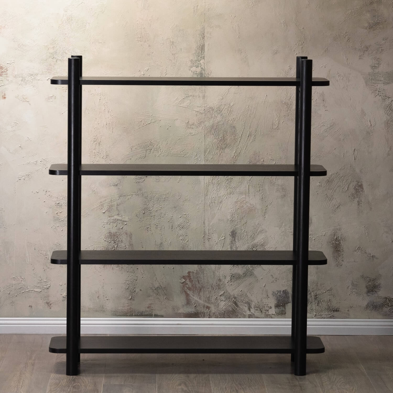 Black solid Timber bookcase