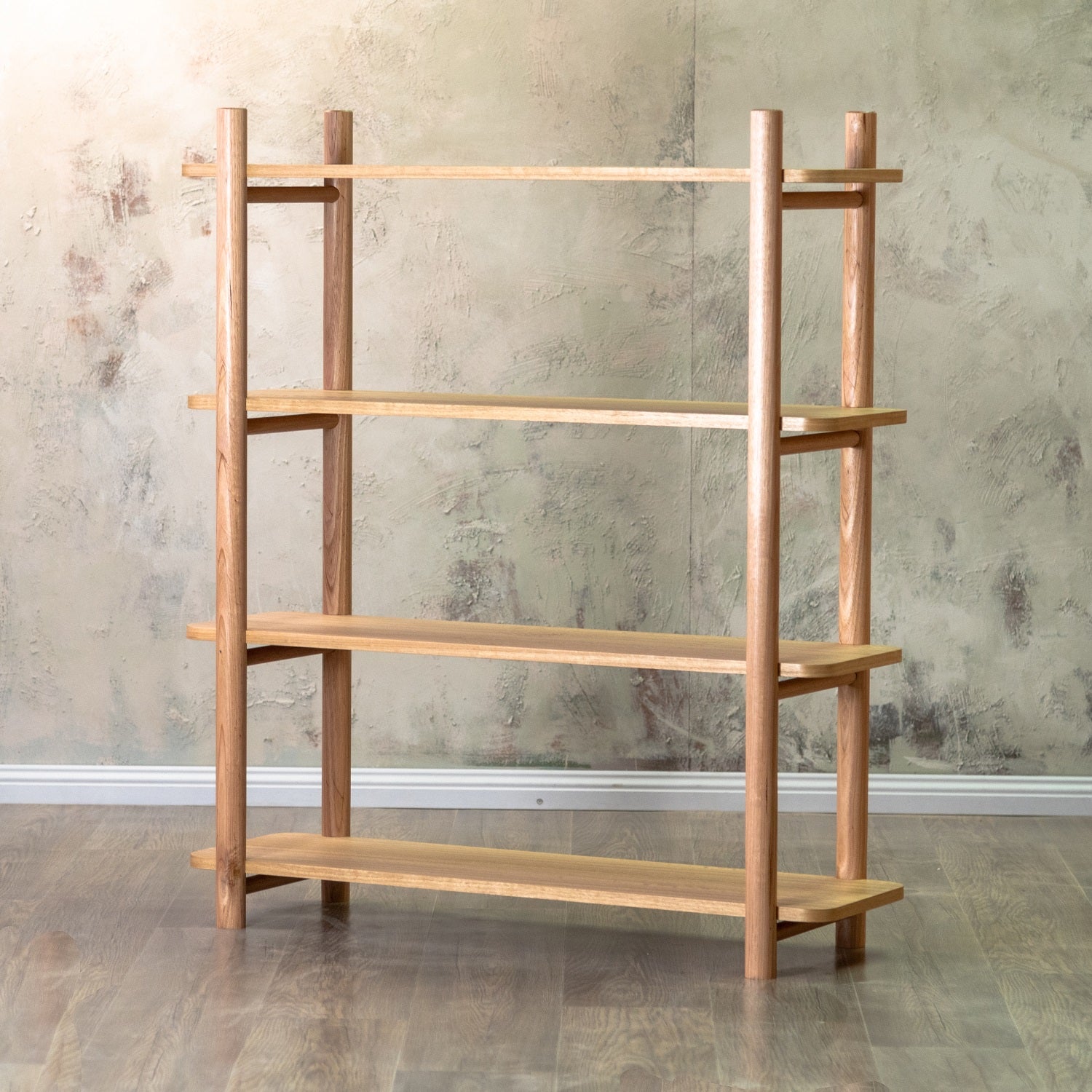 Solid oak deals open shelving unit